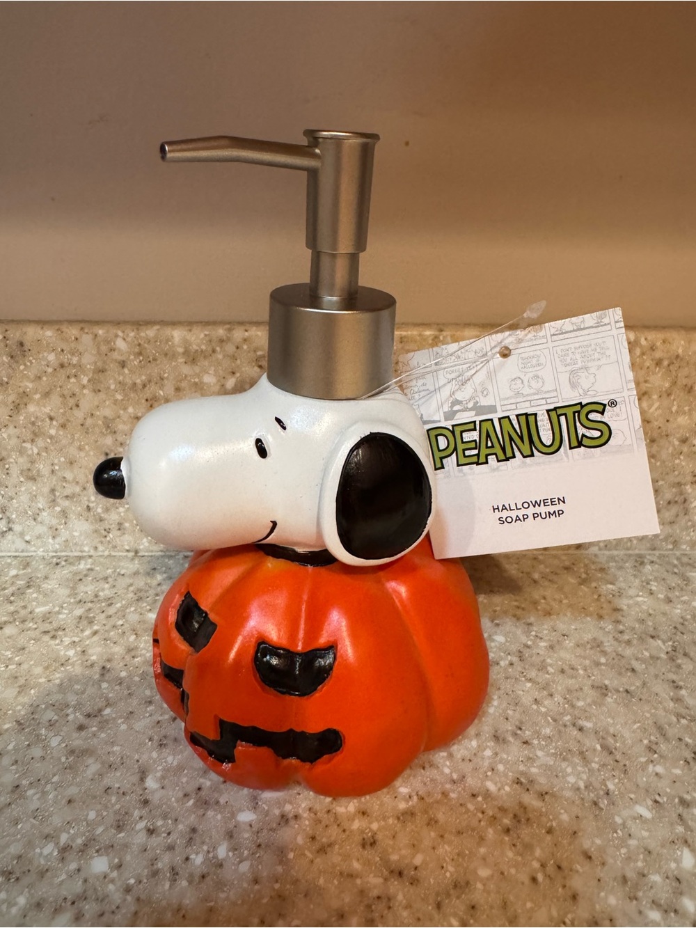 Peanuts Snoopy Fall Halloween Pumpkin Hand Soap Dispenser New